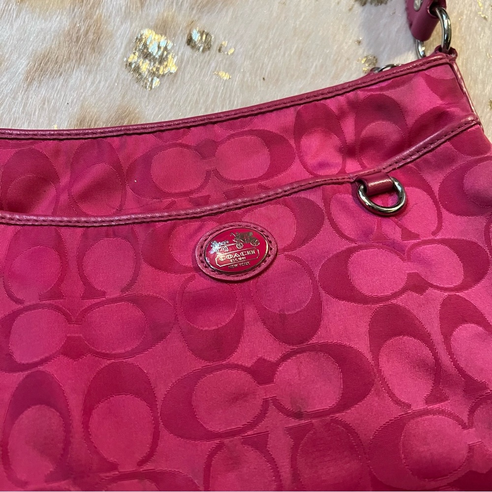 Coach Pink Nylon Crossbody Bag - Picture 4 of 9